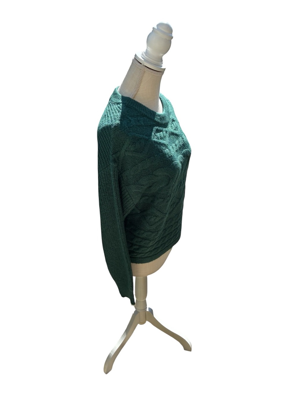 Women’s I.N. San Francisco Forest Green Crewneck Sweater - Picture 3 of 5